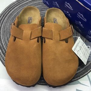 🔥Women's Birkenstock Boston Narrow Fit Suede Shoes - Brand New with Tags
